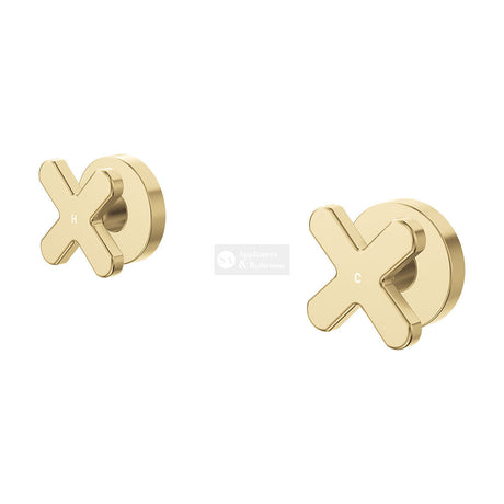 Fienza 343104UB-LF Kaya Cross Wall Taps Urban Brass