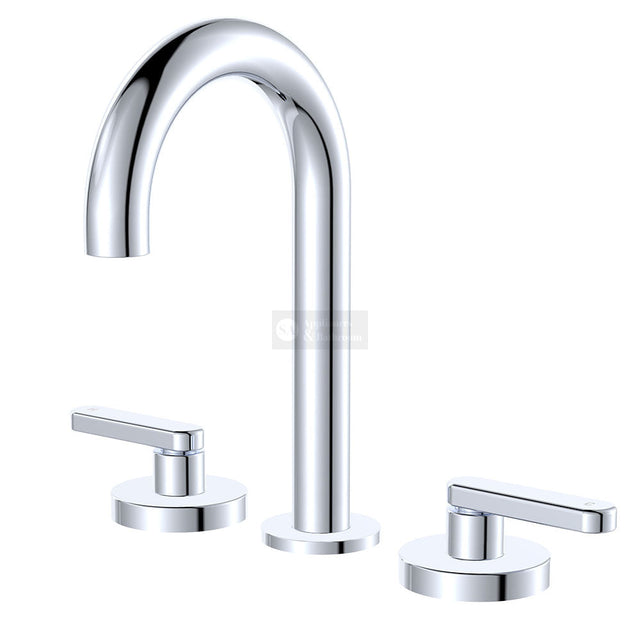 Fienza 344101-LF Kaya Round Hob Set Lever Taps Chrome
