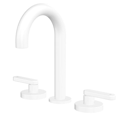 Fienza 344101MW-LF Kaya Round Hob Set Lever Taps Matte White