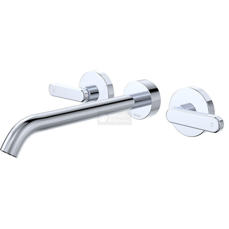 Fienza 344102-220-LF Kaya Wall Set Lever Taps 220mm Chrome