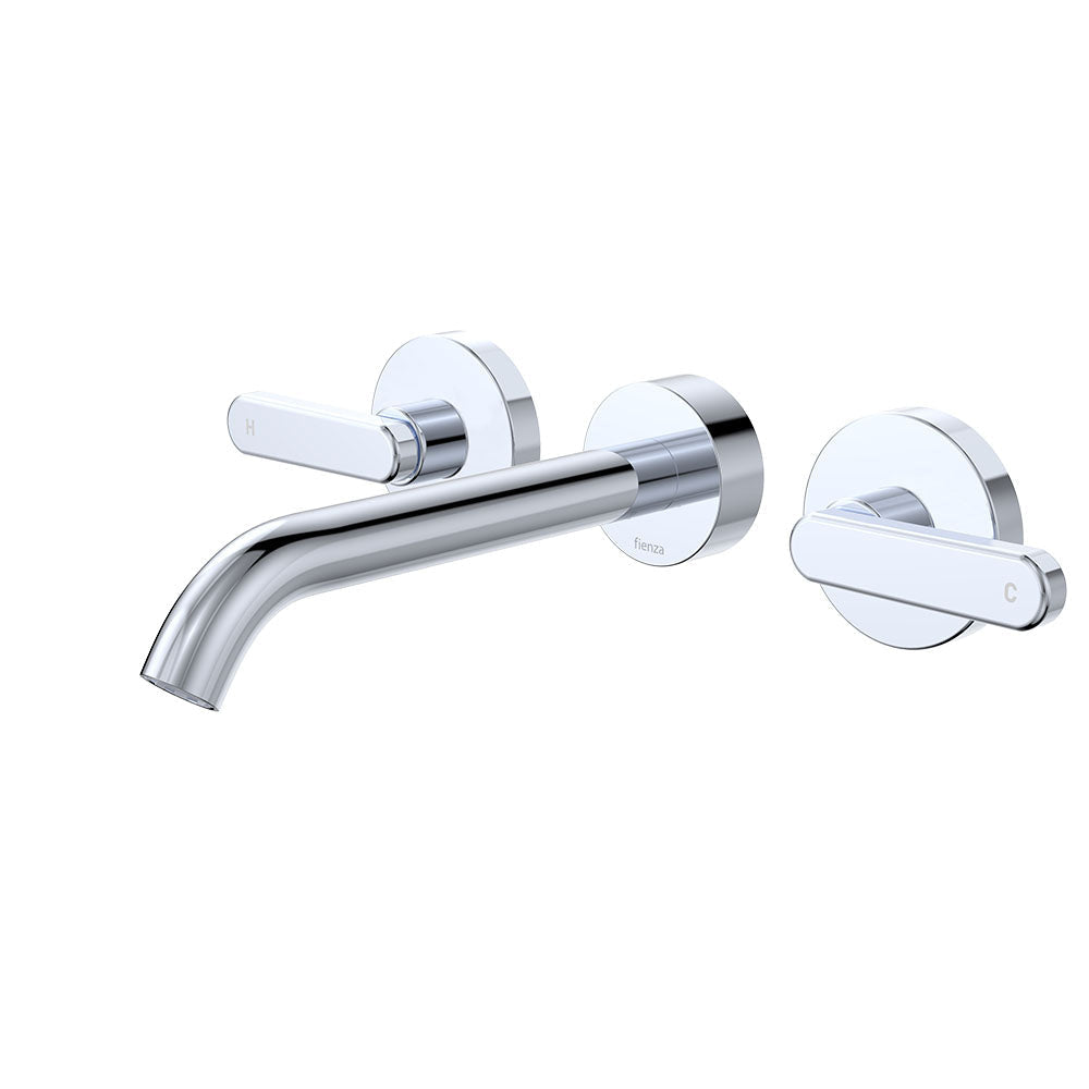 Fienza 344102-LF Kaya Wall Set Lever Taps 180mm Chrome
