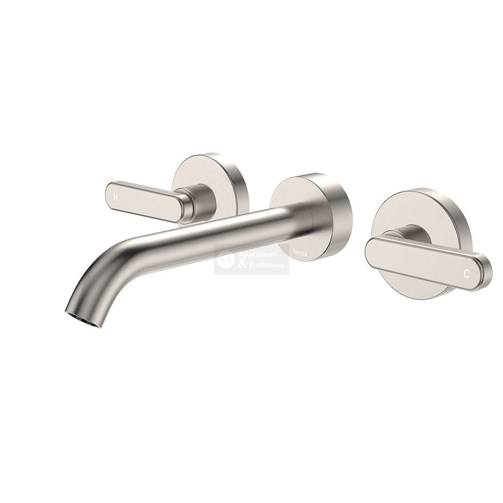 Fienza 344102BN-LF Kaya Wall Set Lever Taps 180mm Brushed Nickel