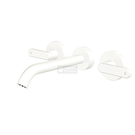 Fienza 344102MW-LF Kaya Wall Set Lever Taps 180mm Matte White