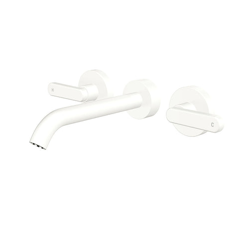 Fienza 344102MW-LF Kaya Wall Set Lever Taps 180mm Matte White