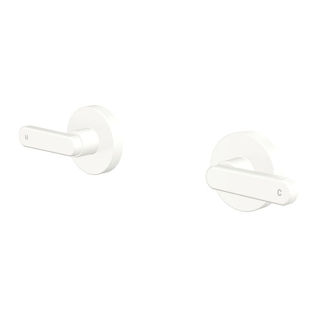 Fienza 344104UB-LF Kaya Lever Wall Taps Matte White