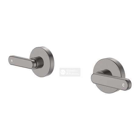 Fienza 344104UB-LF Kaya Lever Wall Taps Gun Metal
