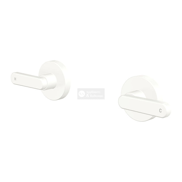 Fienza 344104UB-LF Kaya Lever Wall Taps Matte White