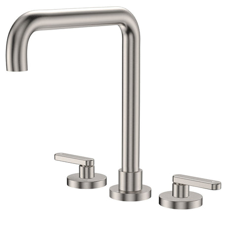 Fienza 344106BN-LF Kaya Squareline Hob Set Lever Taps Brushed Nickel