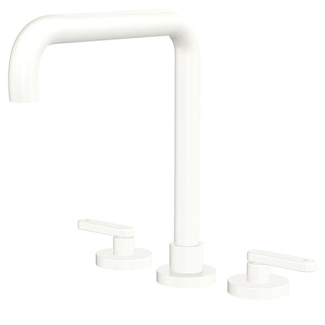 Fienza 344106MW-LF Kaya Squareline Hob Set Lever Taps Matte White