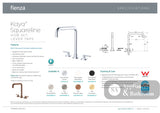 Fienza 344106UB-LF Kaya Squareline Hob Set Lever Taps Urban Brass
