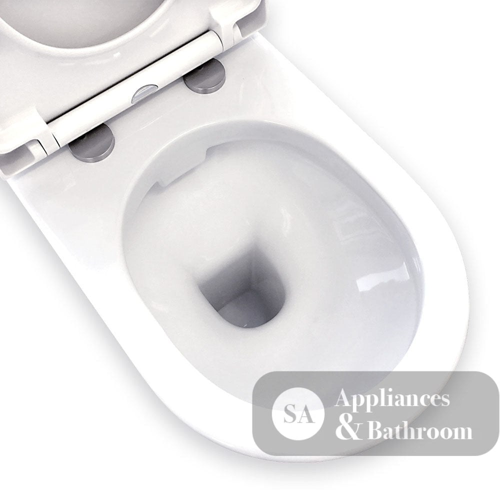 Fienza 385447WA Resort Back-to-Wall Toilet Suite S Trap 90-200 with Bottom Inlet White - Toilet Suites