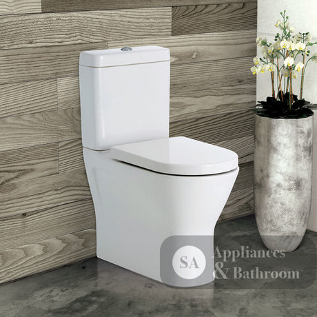 Fienza 385447WA Resort Back-to-Wall Toilet Suite S Trap 90-200 with Bottom Inlet White - Toilet Suites
