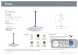 Fienza 411109BN-C Empire Slim Shower Ceiling Dropper Set Brushed Nickel - Ceiling Shower Set