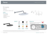 Fienza 411109UB-B Empire Slim Shower Arm Set Urban Brass - Wall Arm Shower