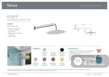 Fienza 411125-B Kaya Wall Arm Shower Set Chrome - Wall Arm Showers