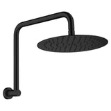 Fienza 411125B-A Kaya Gooseneck Shower Arm Set Matte Black - Wall Arm Shower