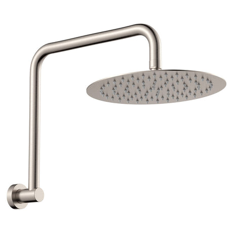 Fienza 411125BN-A Kaya Gooseneck Shower Arm Set Brushed Nickel - Wall Arm Shower