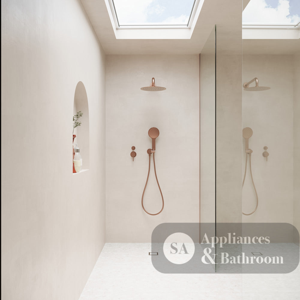 Fienza 411125CO-B Kaya Shower Arm Set Brushed Copper - Wall Arm Showers
