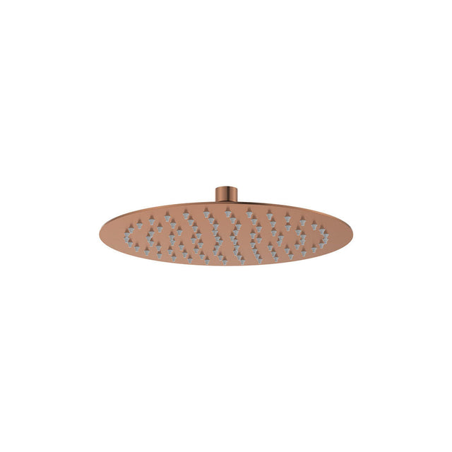 Fienza 411125CO Kaya Round Shower Head 250mm Brushed Copper - Shower Head Only