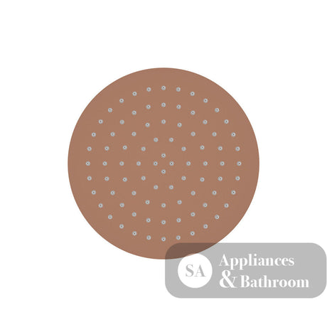 Fienza 411125CO Kaya Round Shower Head 250mm Brushed Copper - Shower Head Only