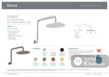Fienza 411125GM-A Kaya Gooseneck Shower Arm Set Gun Metal - Wall Arm Shower