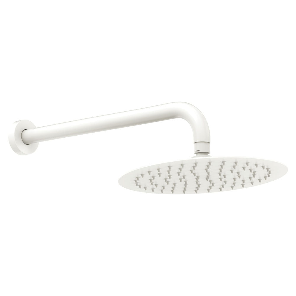 Fienza 411125MW-B Kaya Shower Arm Set Matte White - Wall Arm Showers