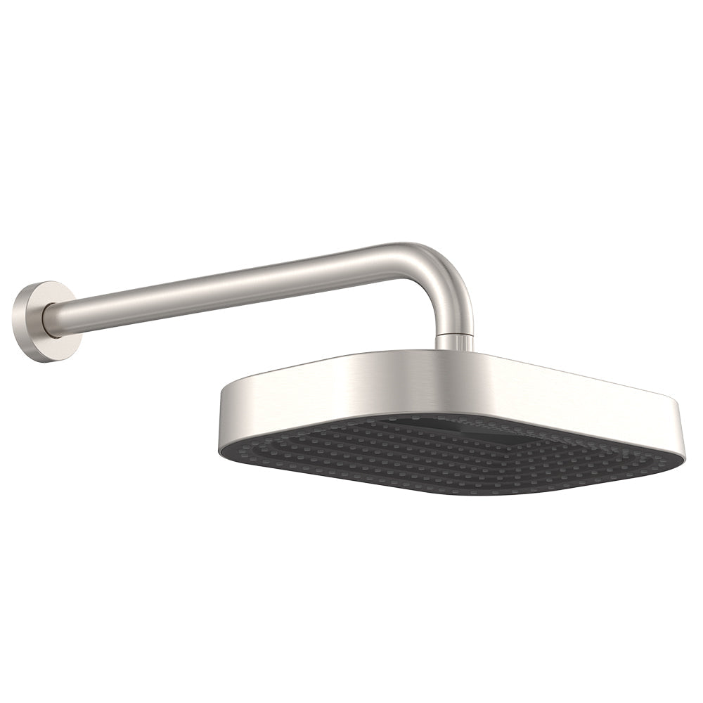 Fienza 411139BN-B Kuro Shower Arm Set Soft Square Head Brushed Nickel