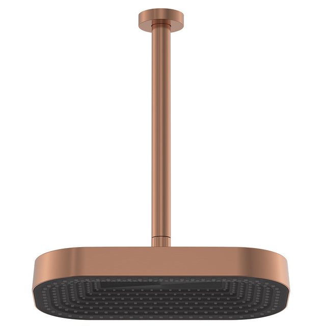 Fienza 411139CO-C Kuro Shower Dropper Set Soft Square Head Brushed Copper