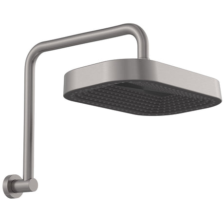 Fienza 411139GM-A Kuro Gooseneck Shower Arm Set Soft Square Head Gun Metal