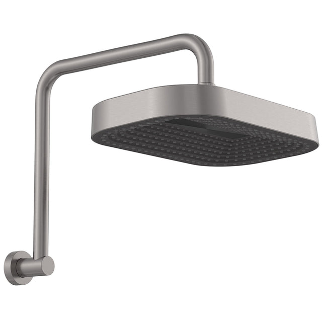 Fienza 411139GM-A Kuro Gooseneck Shower Arm Set Soft Square Head Gun Metal