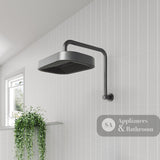 Fienza 411139GM-A Kuro Gooseneck Shower Arm Set Soft Square Head Gun Metal
