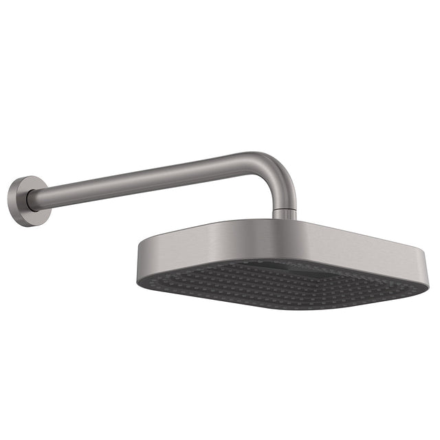 Fienza 411139GM-B Kuro Shower Arm Set Soft Square Head Gun Metal