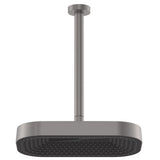 Fienza 411139GM-C Kuro Shower Dropper Set Soft Square Head Gun Metal