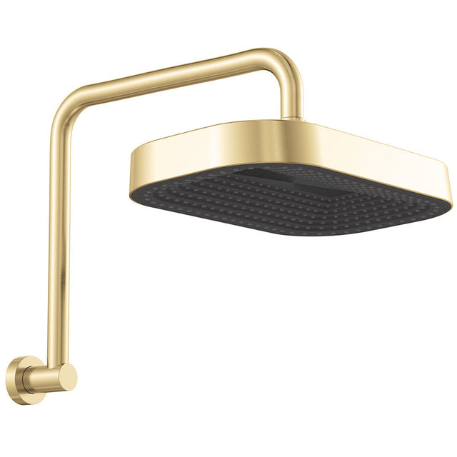 Fienza 411139UB-A Kuro Gooseneck Shower Arm Set Soft Square Head Urban Brass