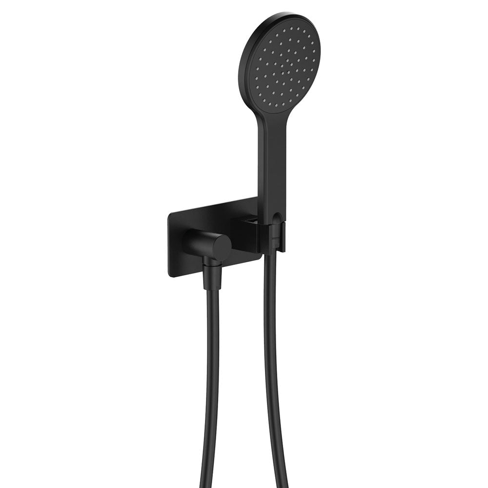 Fienza 433115B Kaya Hand Shower Rectangular Plate Matte Black - Hand Shower
