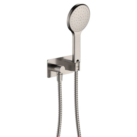 Fienza 433115BN Kaya Hand Shower Rectangular Plate Brushed Nickel - Hand Shower