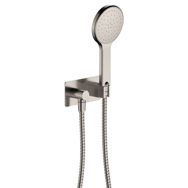 Fienza 433115BN Kaya Hand Shower Rectangular Plate Brushed Nickel - Hand Shower