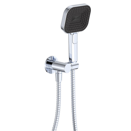 Fienza 433139 Kuro Hand Shower Round Plate Soft Square Head Chrome