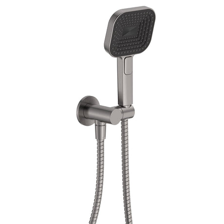 Fienza 433139GM Kuro Hand Shower Round Plate Soft Square Head Gun Metal