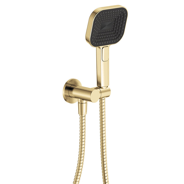 Fienza 433139UB Kuro Hand Shower Round Plate Soft Square Head Urban Brass