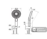 Fienza 433140 Kuro Hand Shower Round Plate Round Head Chrome