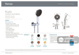 Fienza 433140CO Kuro Hand Shower Round Plate Round Head Brushed Copper