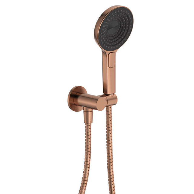 Fienza 433140CO Kuro Hand Shower Round Plate Round Head Brushed Copper