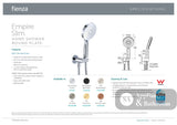 Fienza 433202BN Empire Slim Hand Shower Round Plate Brushed Nickel - Hand Showers