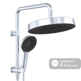 Fienza 434139 Kuro Twin Half-Rail Shower Round Head Chrome