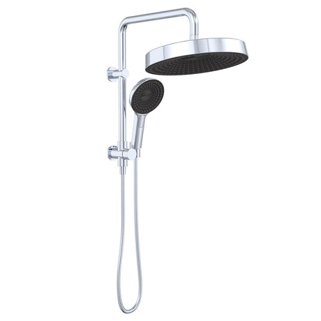 Fienza 434139 Kuro Twin Half-Rail Shower Round Head Chrome