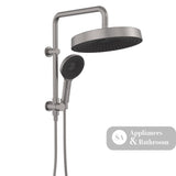 Fienza 434139GM Kuro Twin Half-Rail Shower Round Head Gun Metal