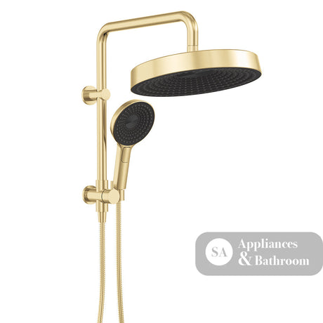 Fienza 434139UB Kuro Twin Half-Rail Shower Round Head Urban Brass