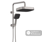 Fienza 434140GM Kuro Twin Half-Rail Shower Soft Square Head Gun Metal