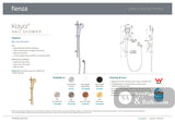 Fienza 444109B Kaya Rail Shower Matte Black - Rail Showers
